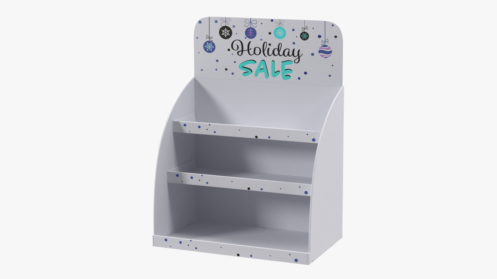 3D model Cardboard Counter Top Display White