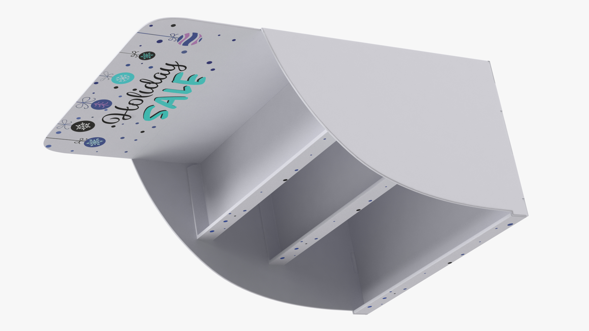 3D model Cardboard Counter Top Display White