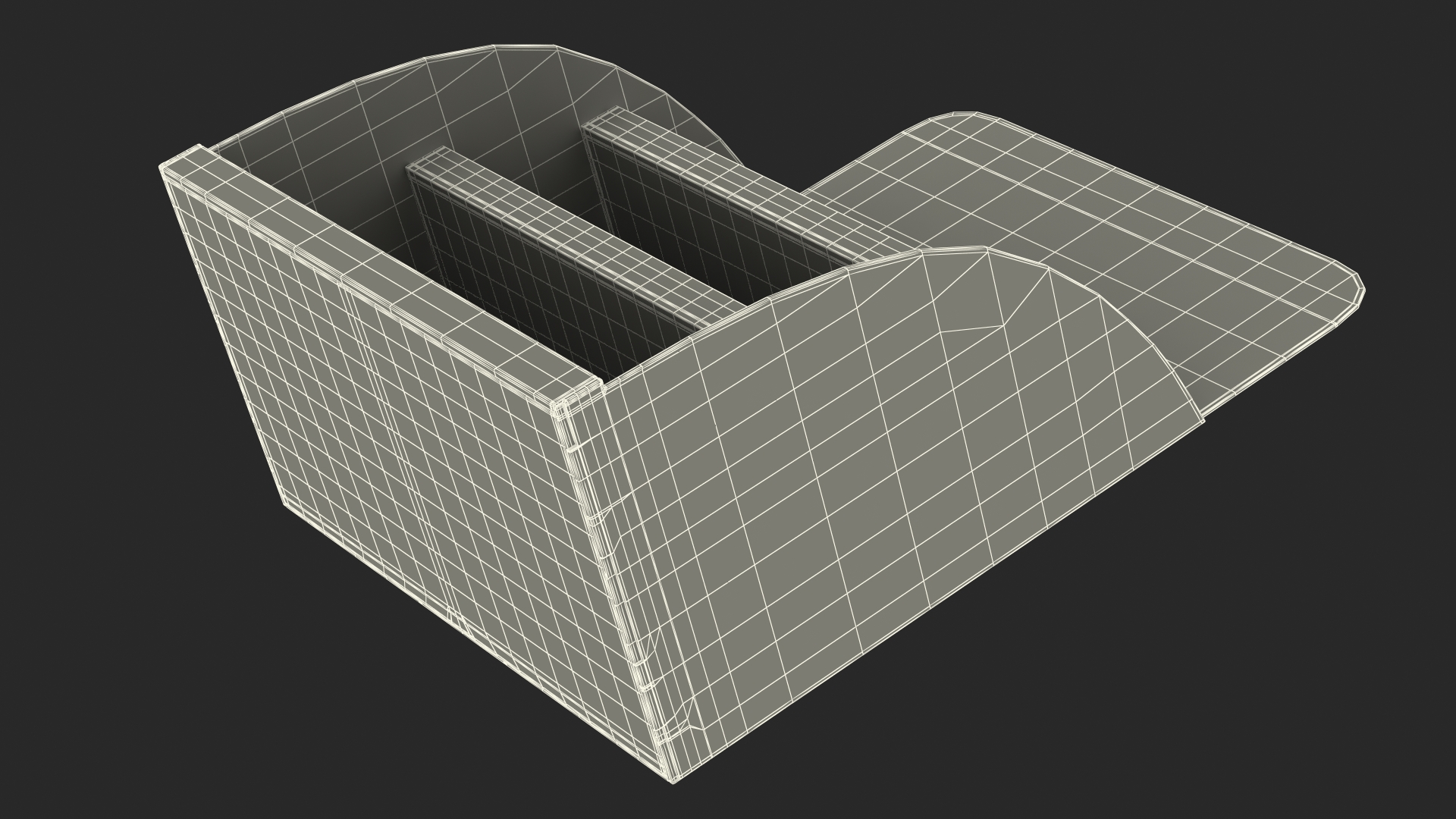 3D model Cardboard Counter Top Display White