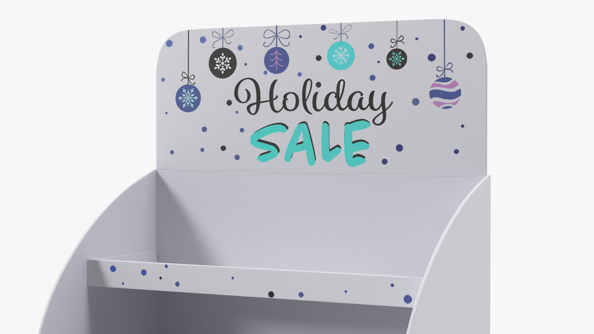 3D model Cardboard Counter Top Display White