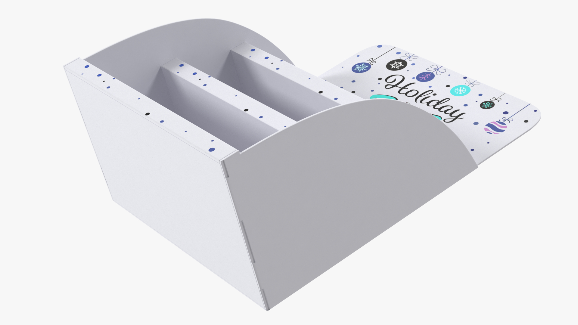 3D model Cardboard Counter Top Display White