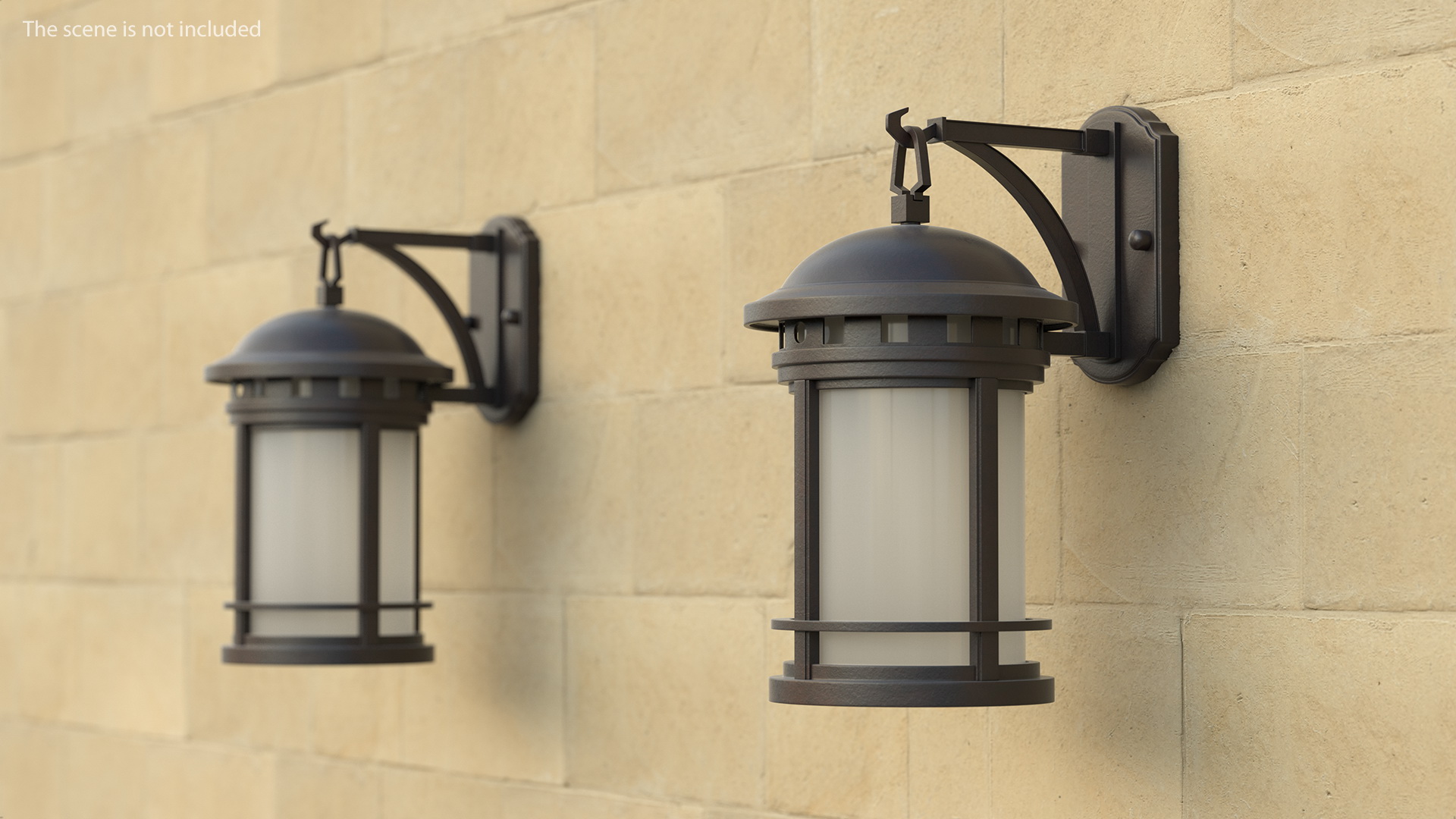 3D Vintage Decorative Street Wall Lantern model