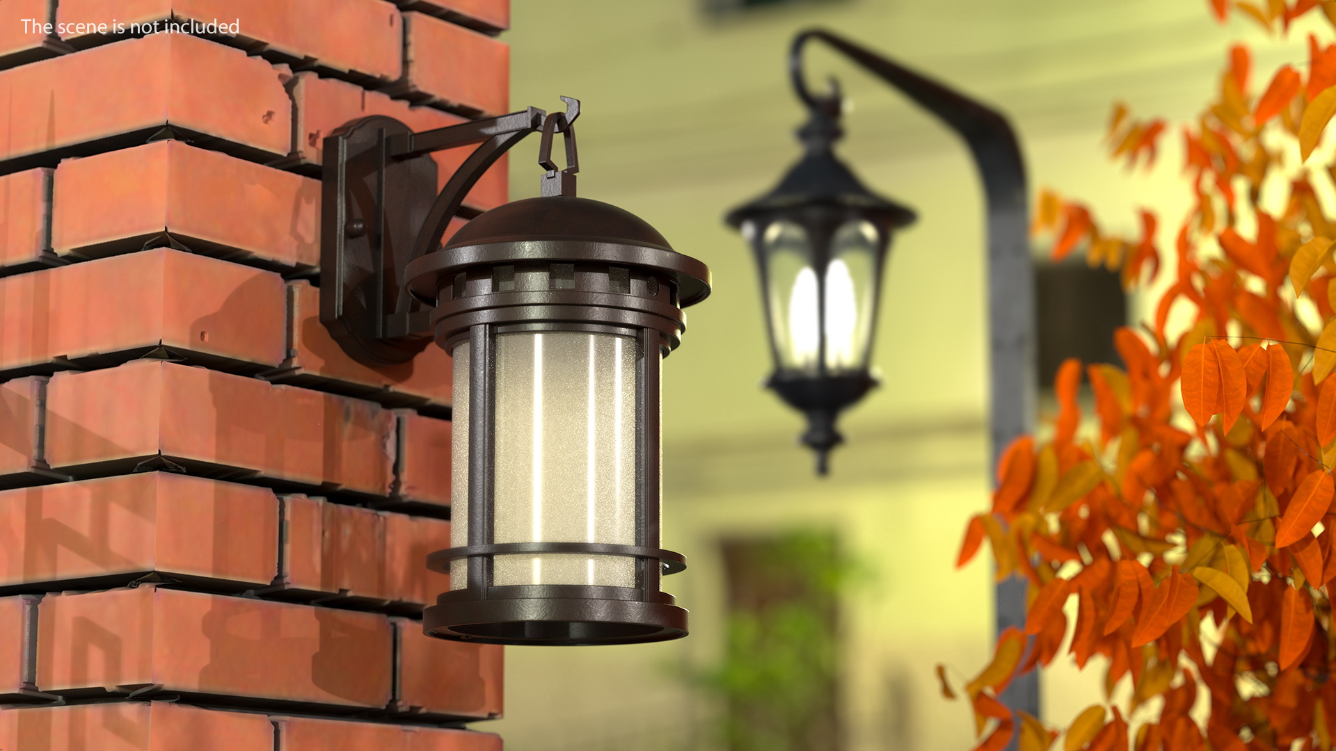 3D Vintage Decorative Street Wall Lantern model