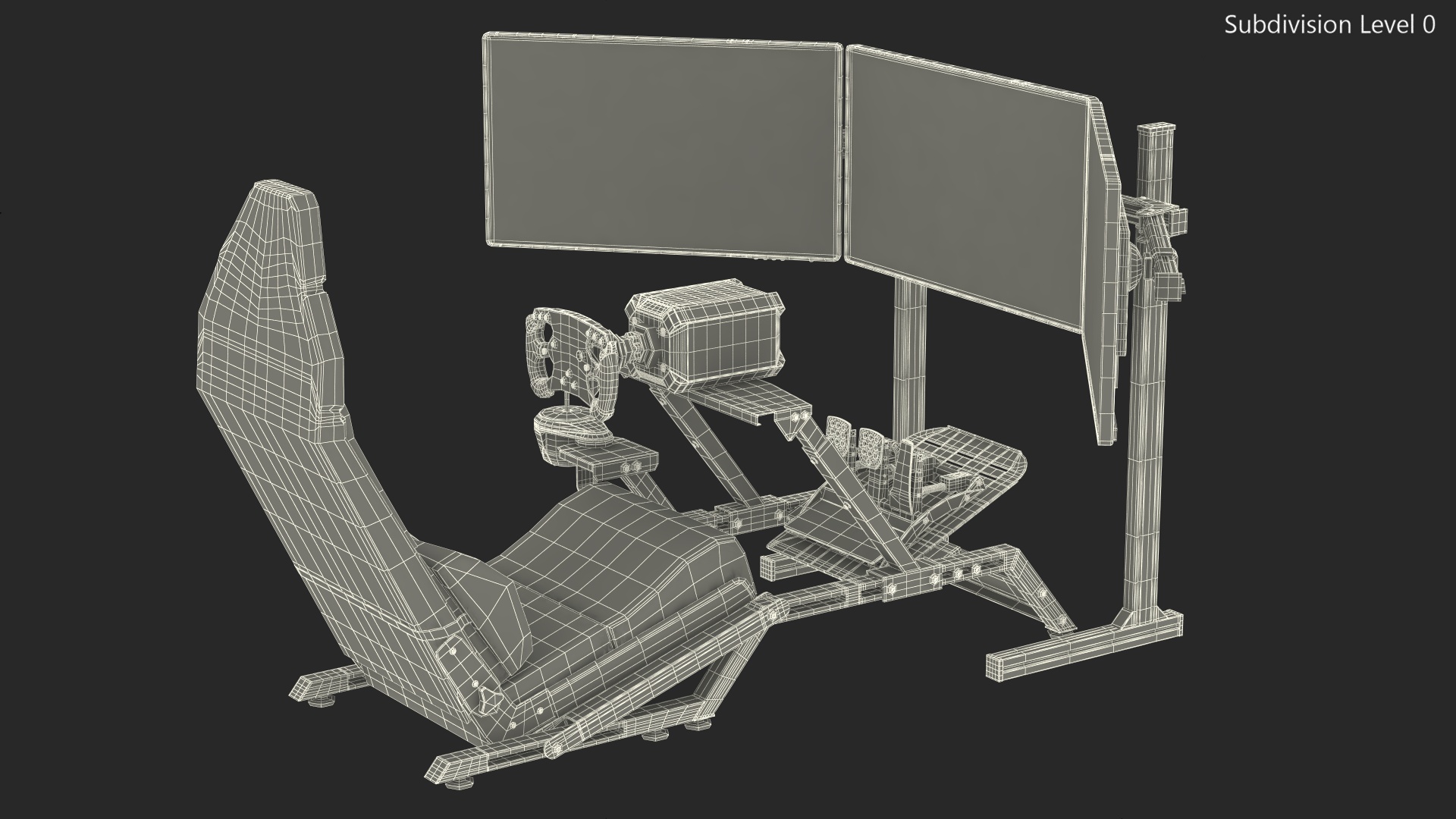 3D F-GT Racing Simulator Cockpit F1 with 3 Monitors model
