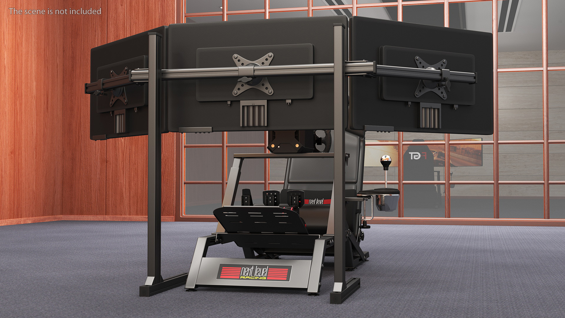 3D F-GT Racing Simulator Cockpit F1 with 3 Monitors model
