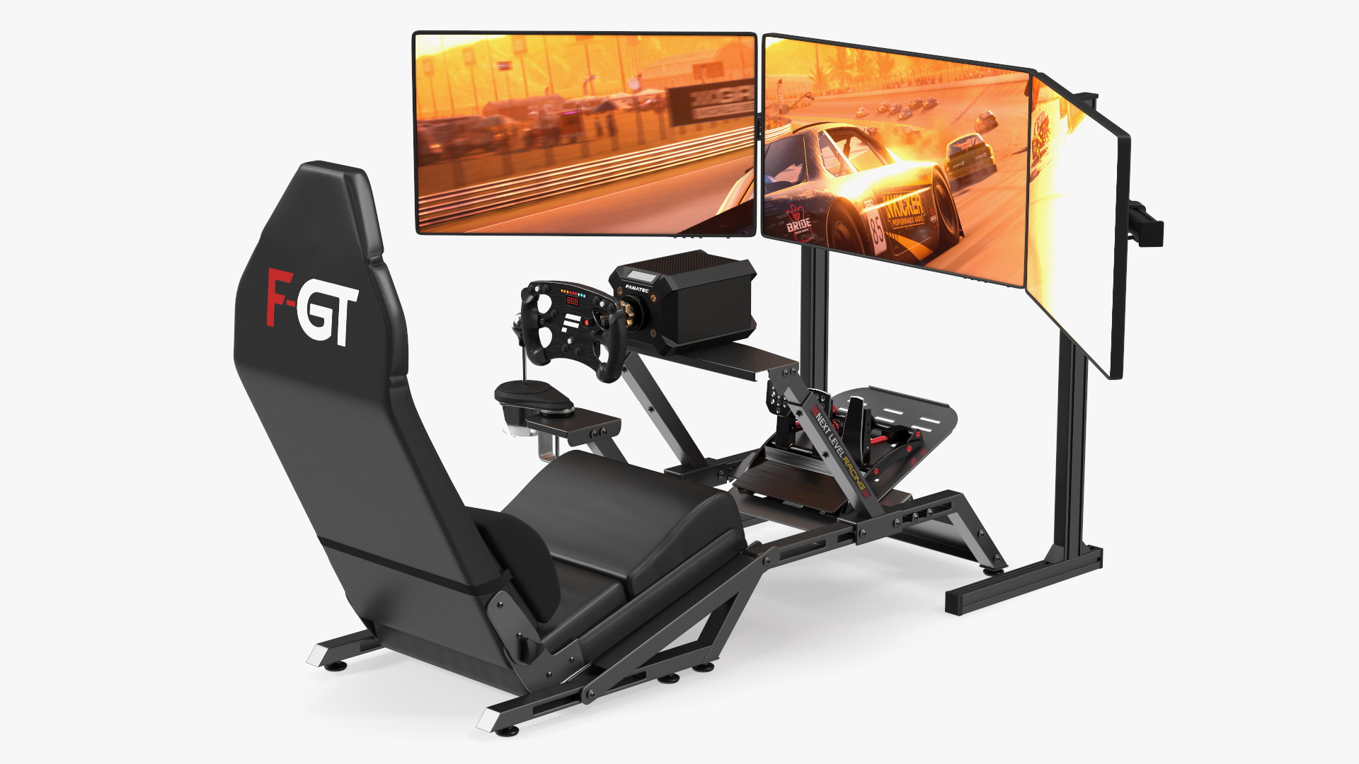 3D F-GT Racing Simulator Cockpit F1 with 3 Monitors model