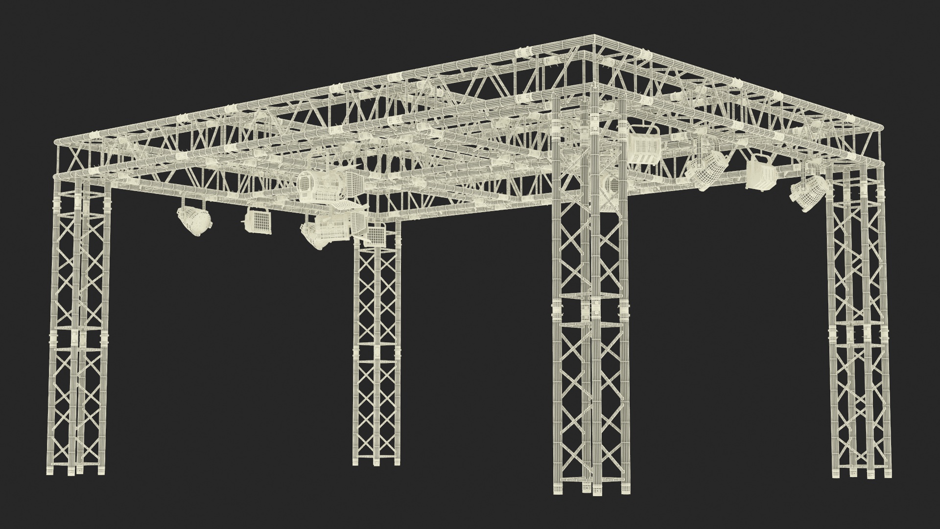 3D Studio Truss Modular Light System model