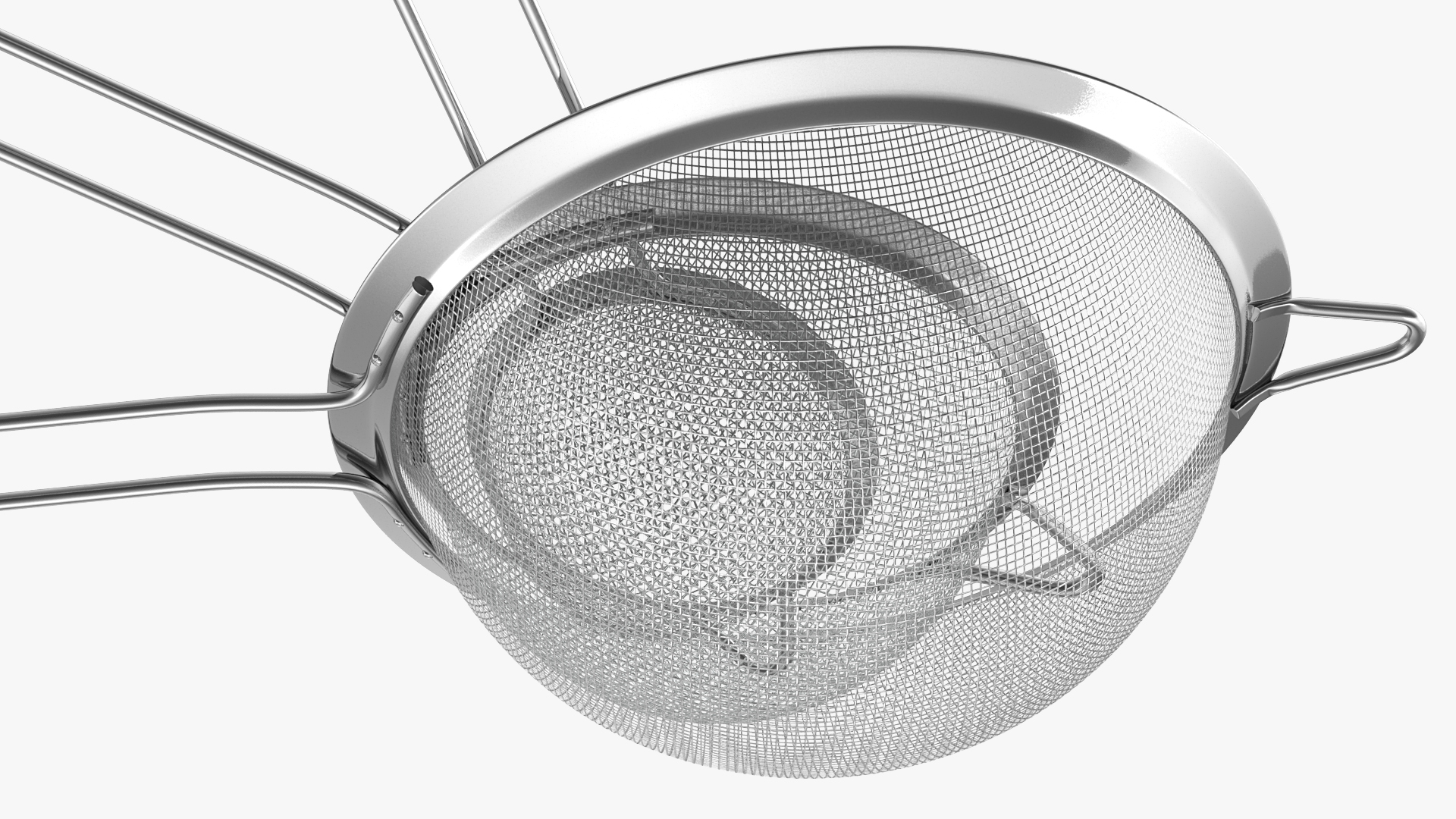 Stainless Steel Kitchen Strainers Set 3D