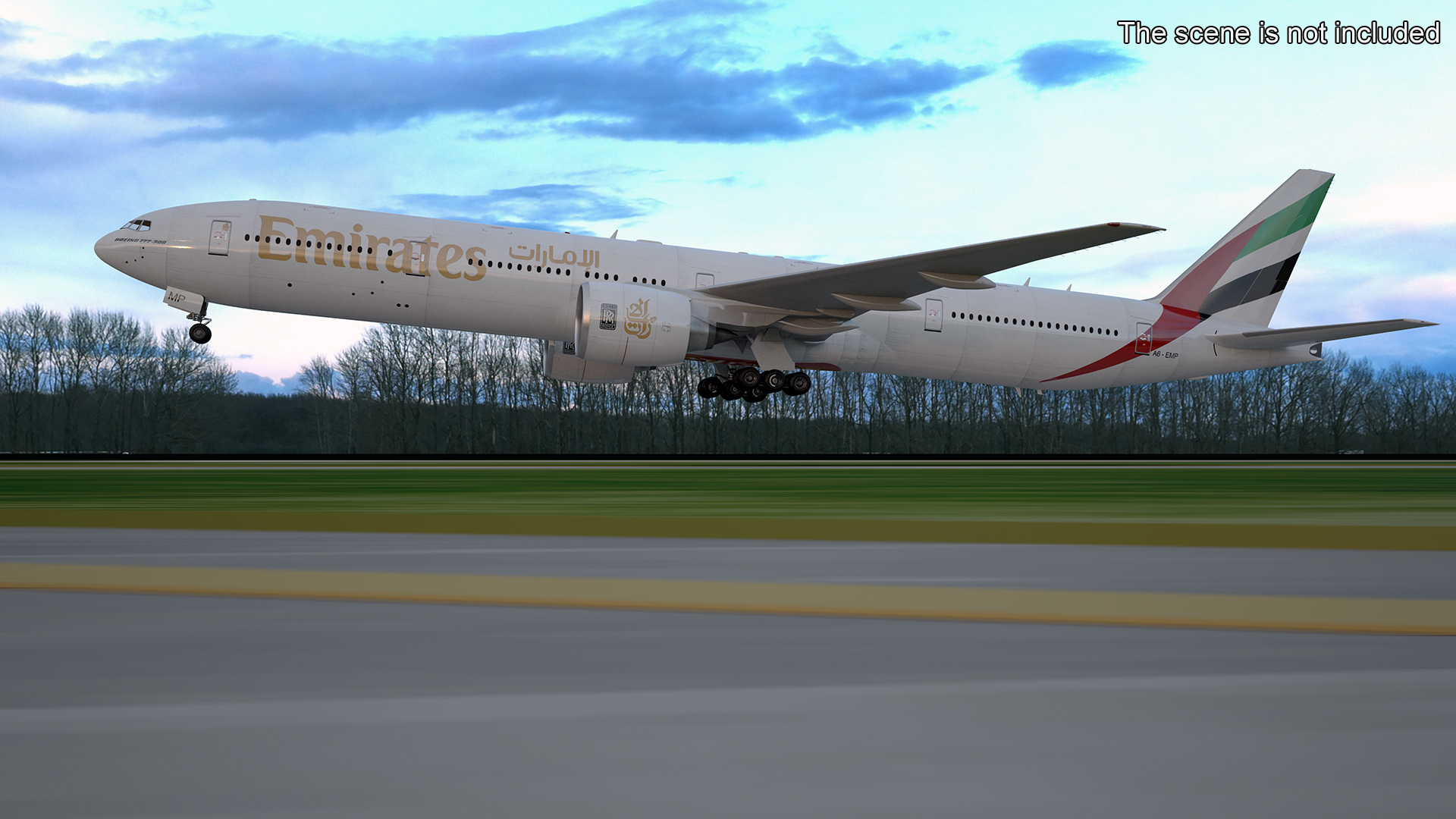 3D Boeing 777 Emirates Airlines model