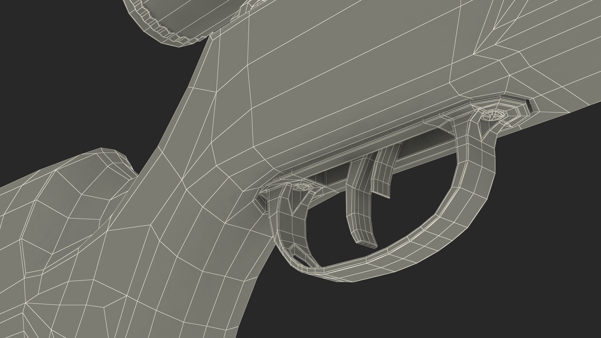 Camouflage Break Barrel Air Rifle with Scope 3D model