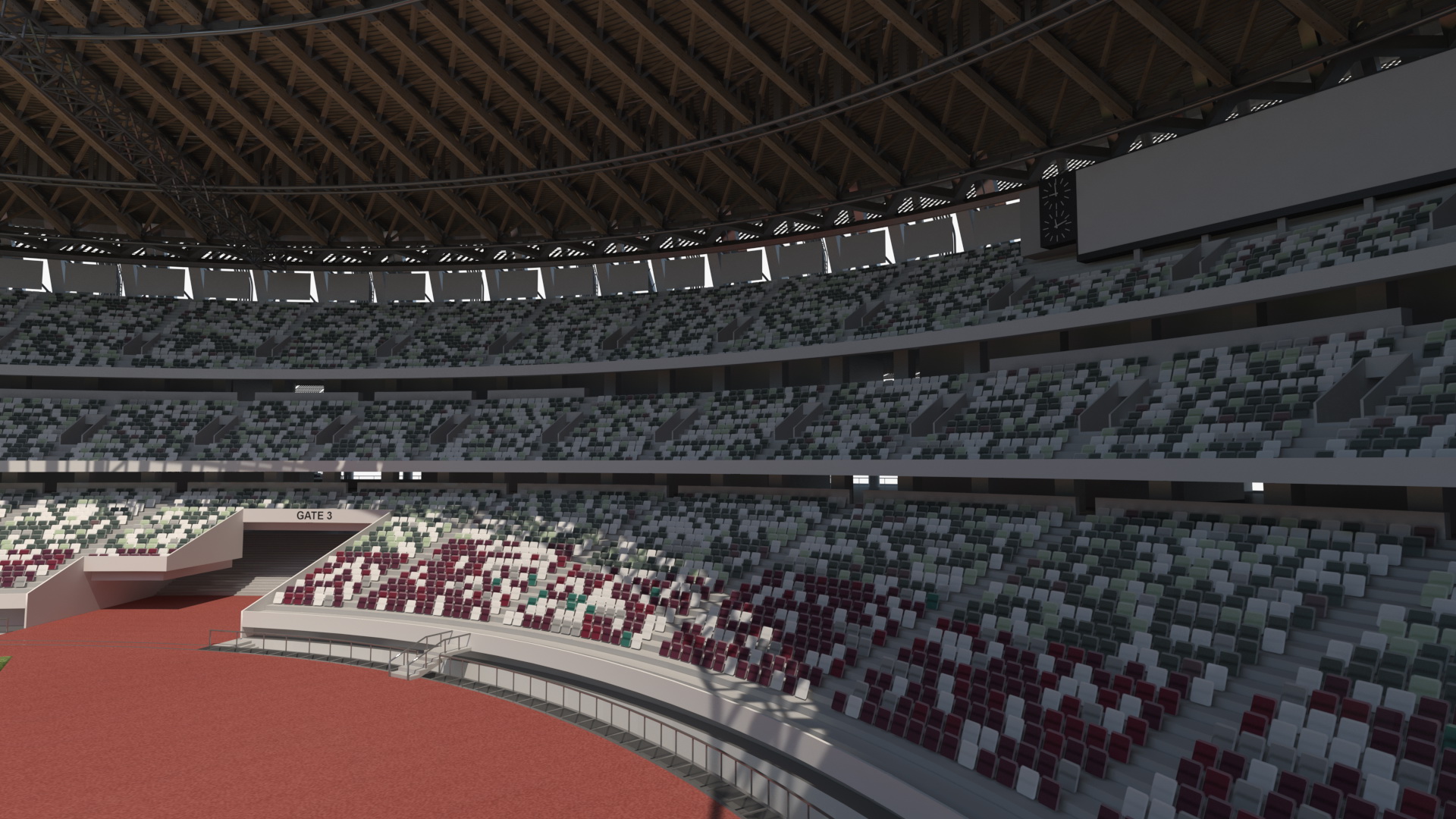 3D Football Pitch Stadium Arena model