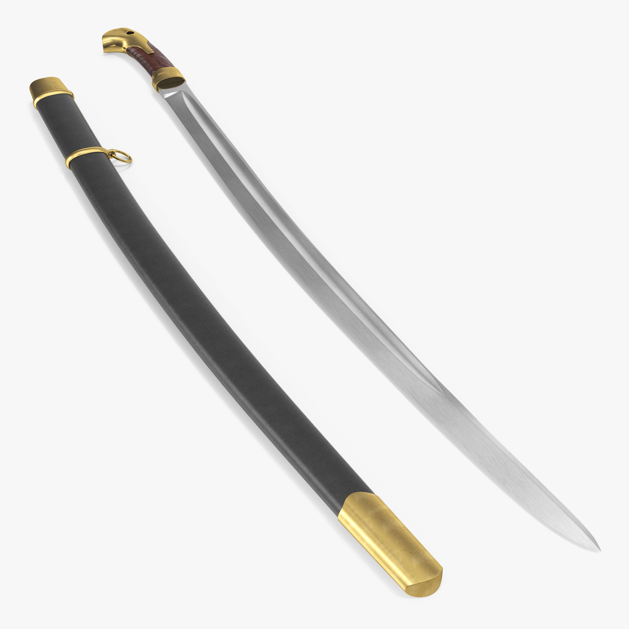 3D Soviet Era Cossack Sabre Set model