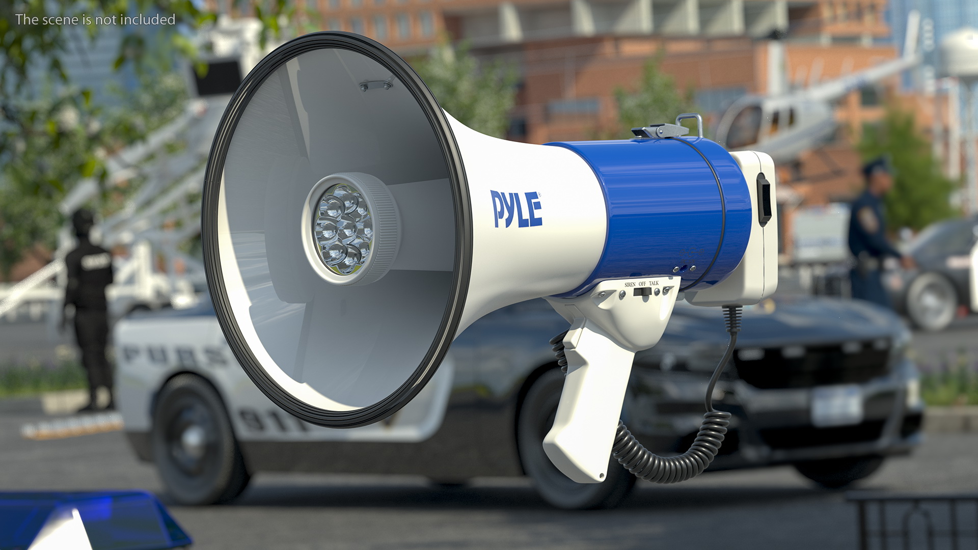 Pyle Megaphone Speaker with LED Flashlight 3D