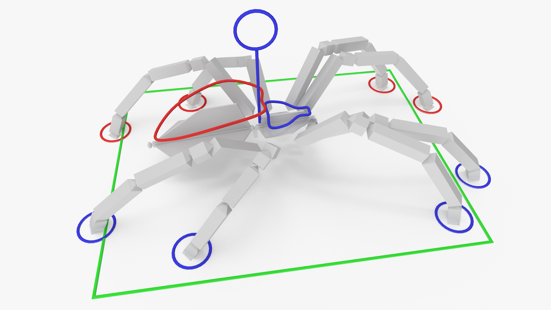 Argiope Trifasciata Spider Rigged for Modo 3D