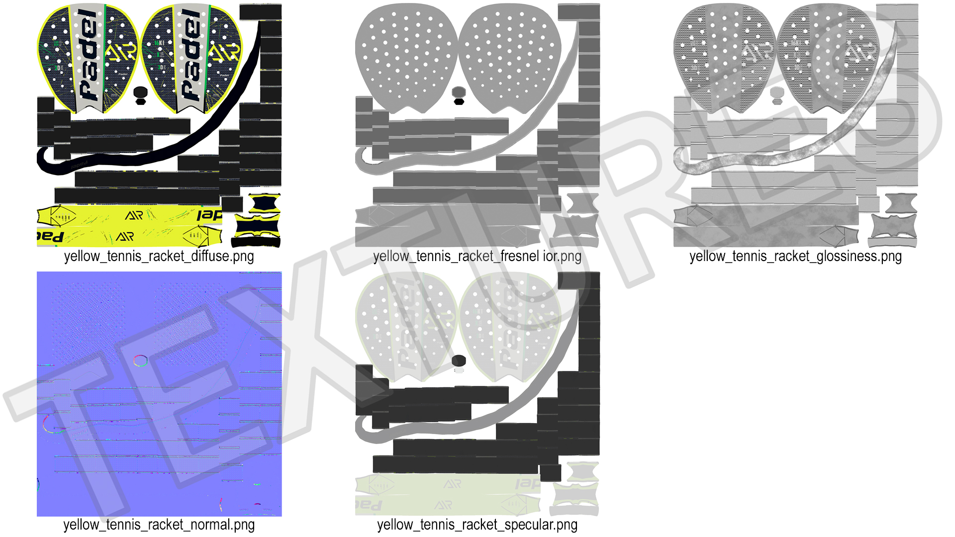 Padel Tennis Racket Generic 3D