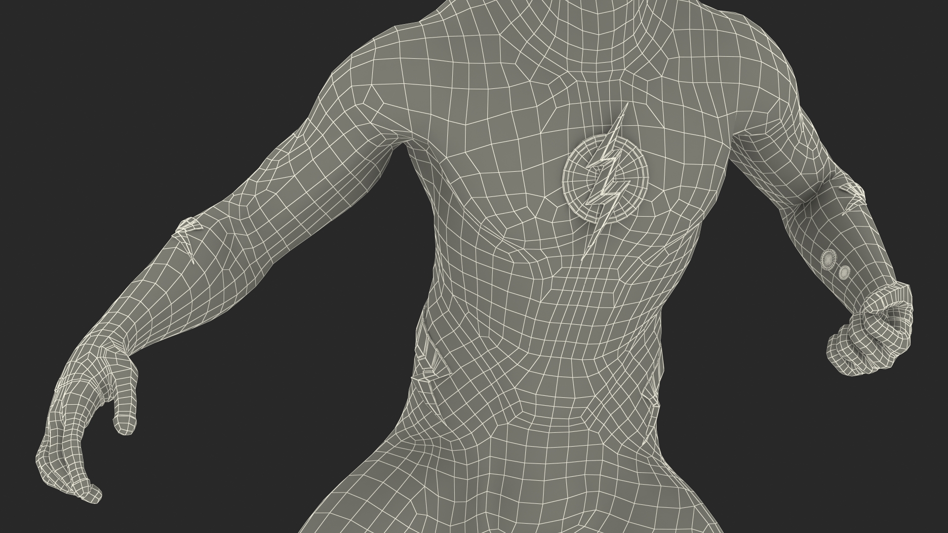 DC Comics Flash Fighting Pose 3D model