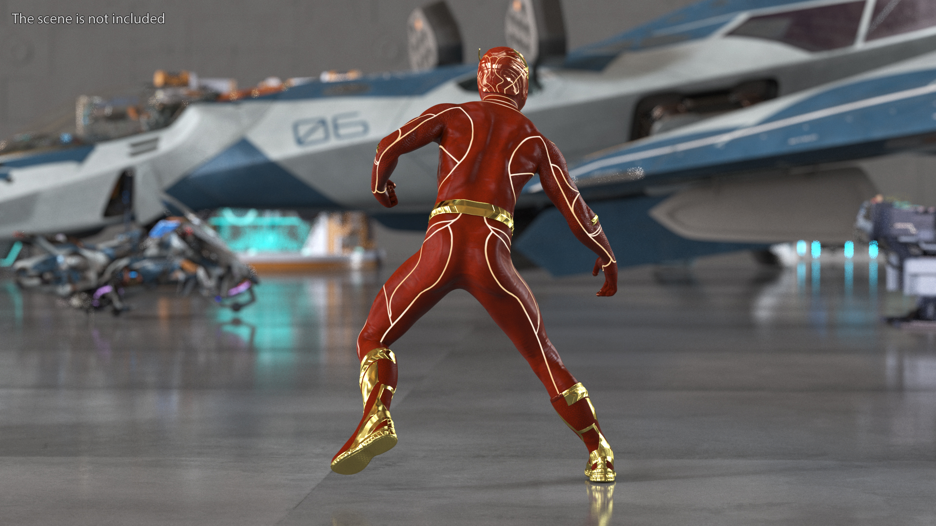 DC Comics Flash Fighting Pose 3D model