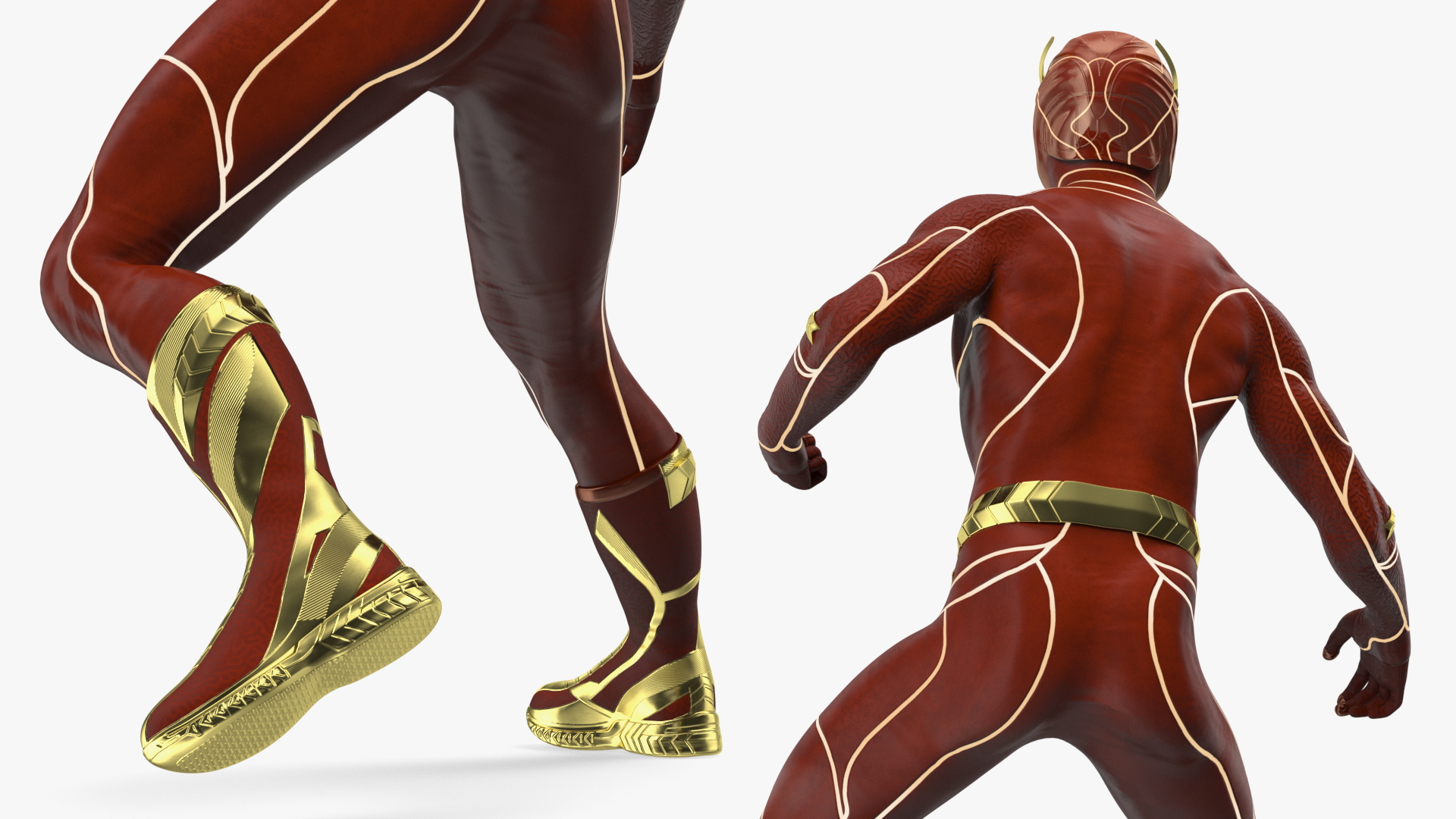 DC Comics Flash Fighting Pose 3D model
