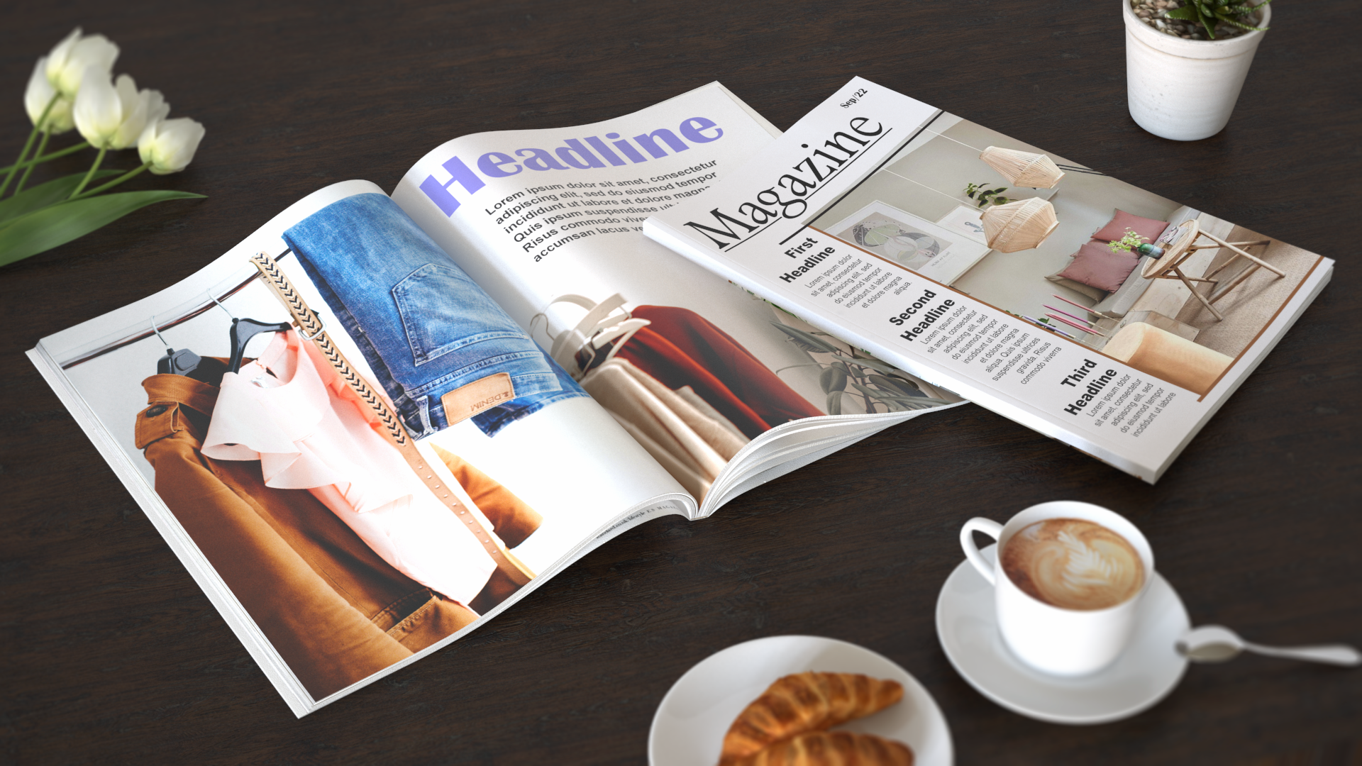 Magazines Mockup, view 6