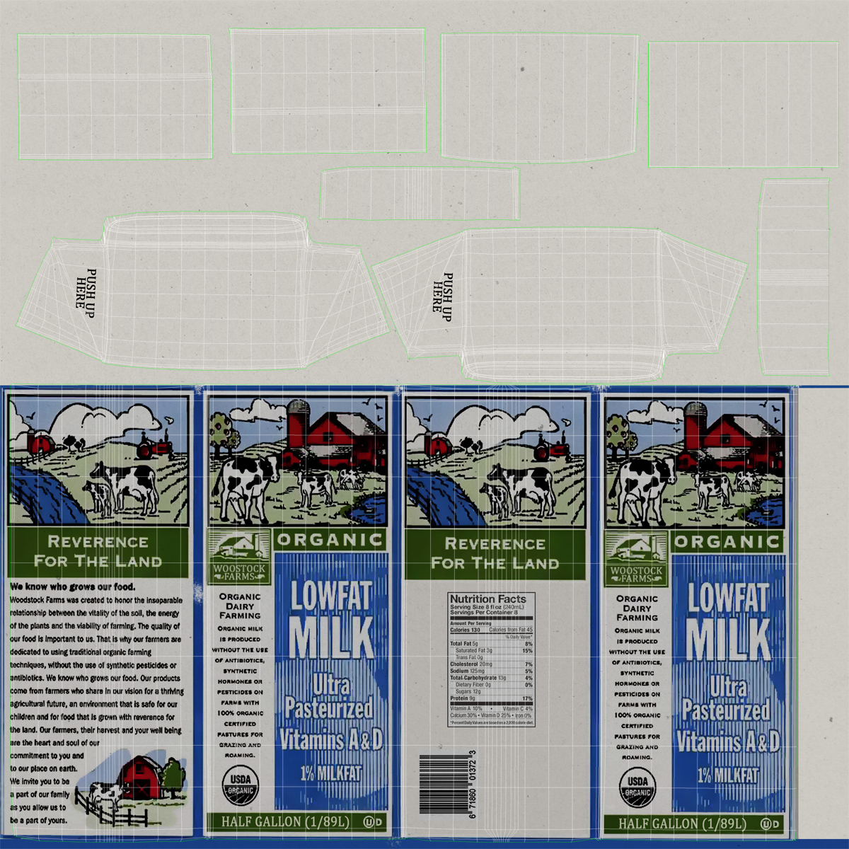 3D model Half Gallon Milk Carton 2