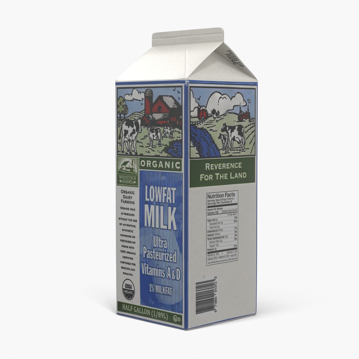 3D model Half Gallon Milk Carton 2