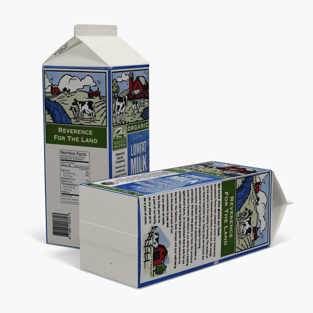 3D model Half Gallon Milk Carton 2