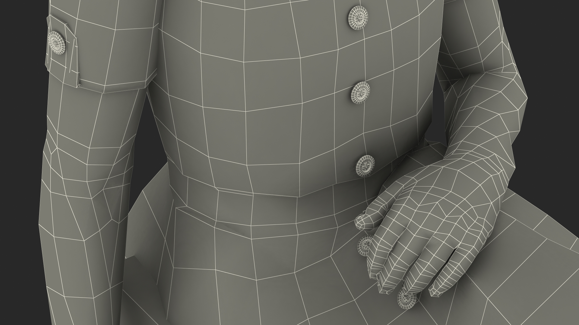 Black Child Girl Sitting Pose 3D model