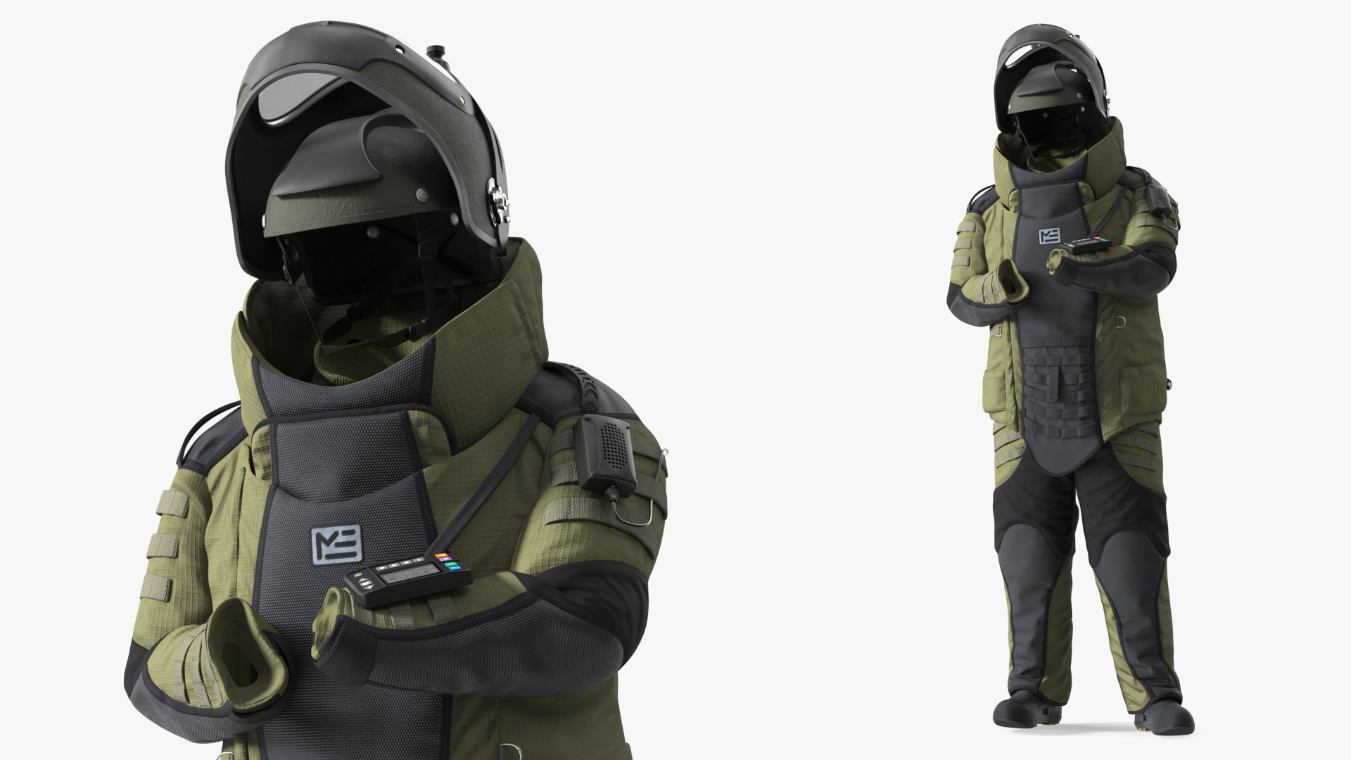 EOD 10 Bomb Suit Without Person Rigged for Maya 3D