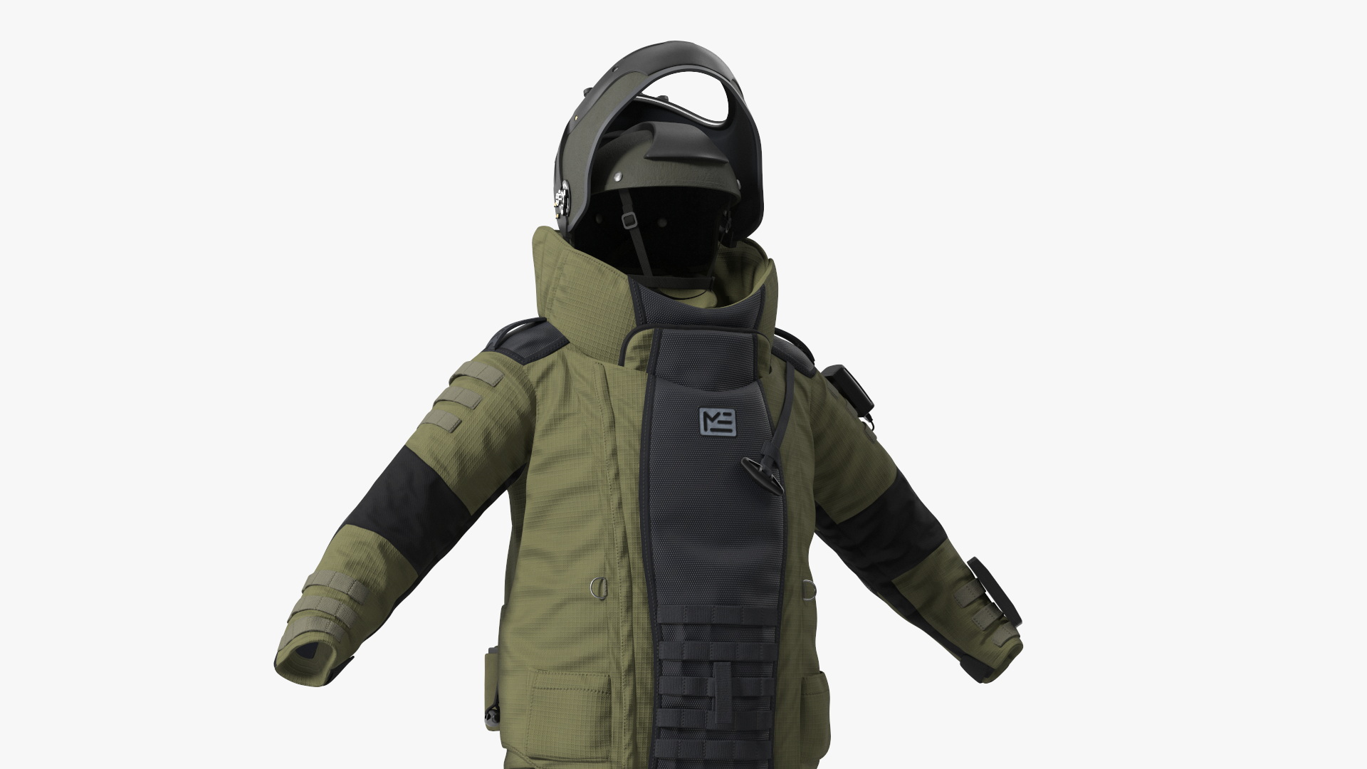 EOD 10 Bomb Suit Without Person Rigged for Maya 3D