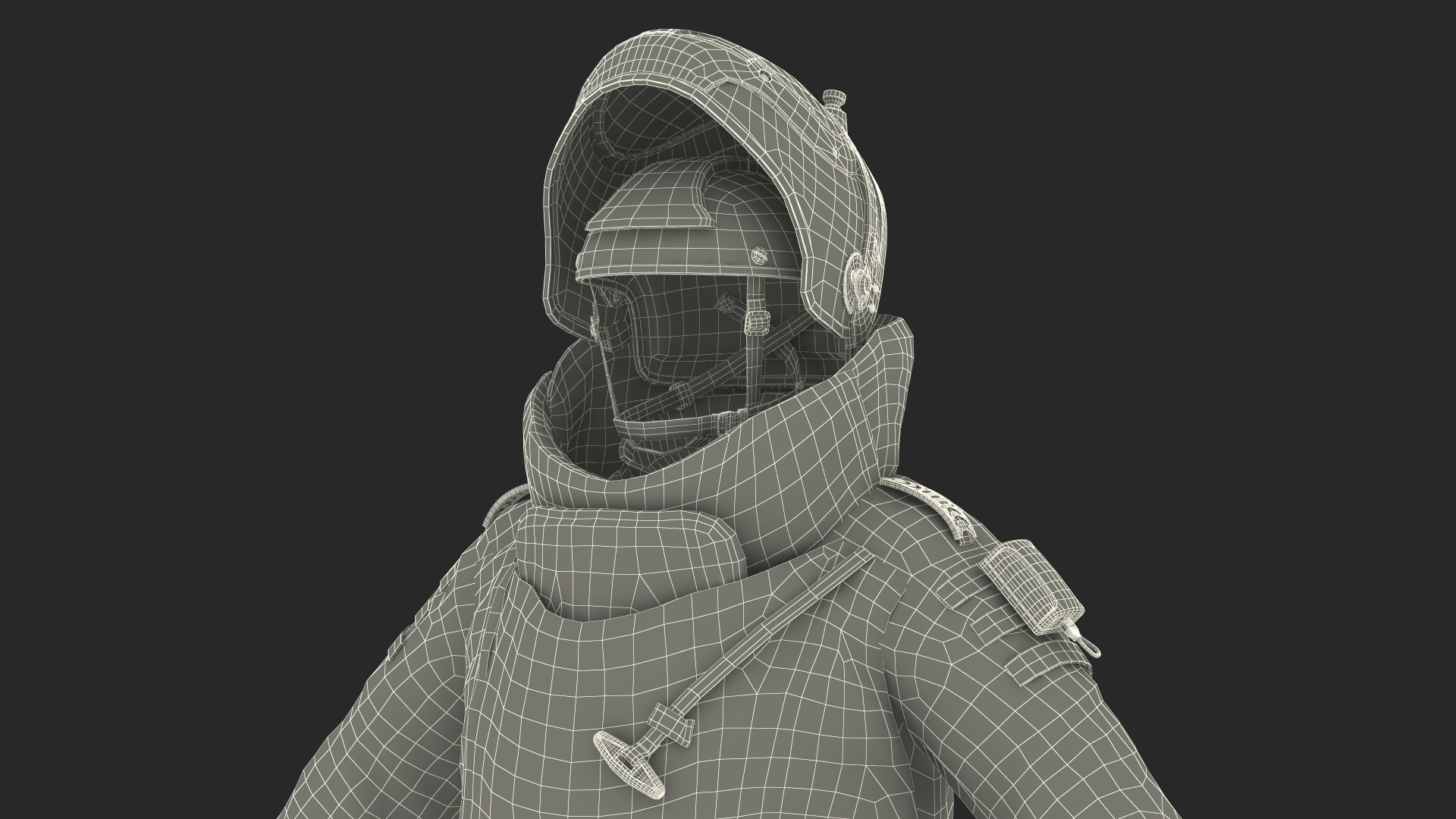 EOD 10 Bomb Suit Without Person Rigged for Maya 3D