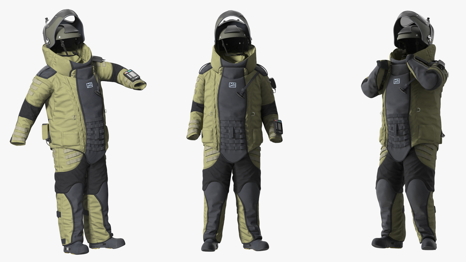 EOD 10 Bomb Suit Without Person Rigged for Maya 3D