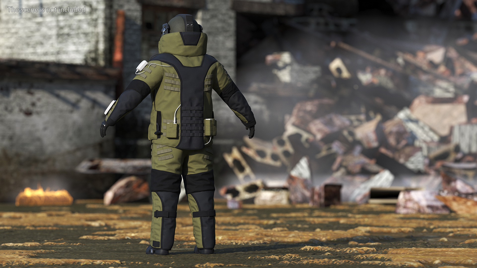 EOD 10 Bomb Suit Without Person Rigged for Maya 3D