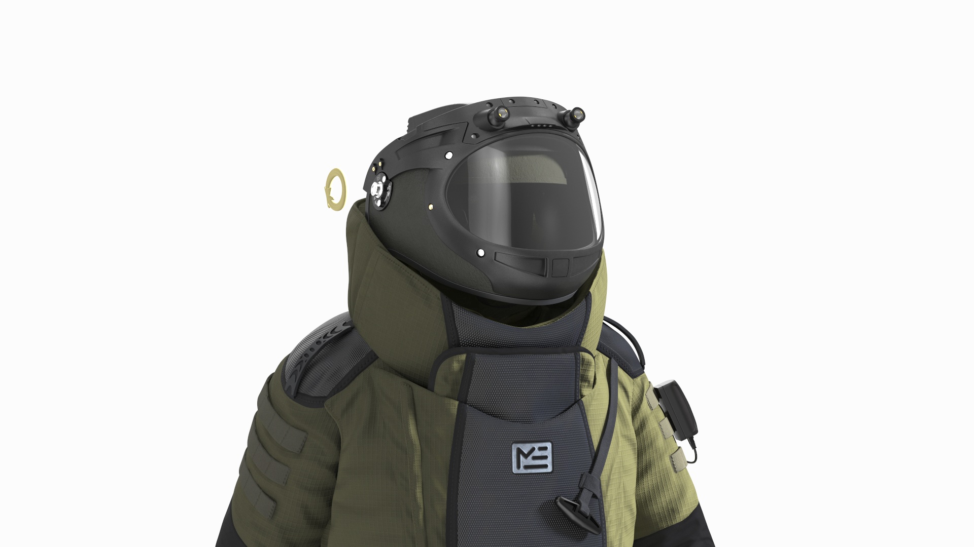 EOD 10 Bomb Suit Without Person Rigged for Maya 3D