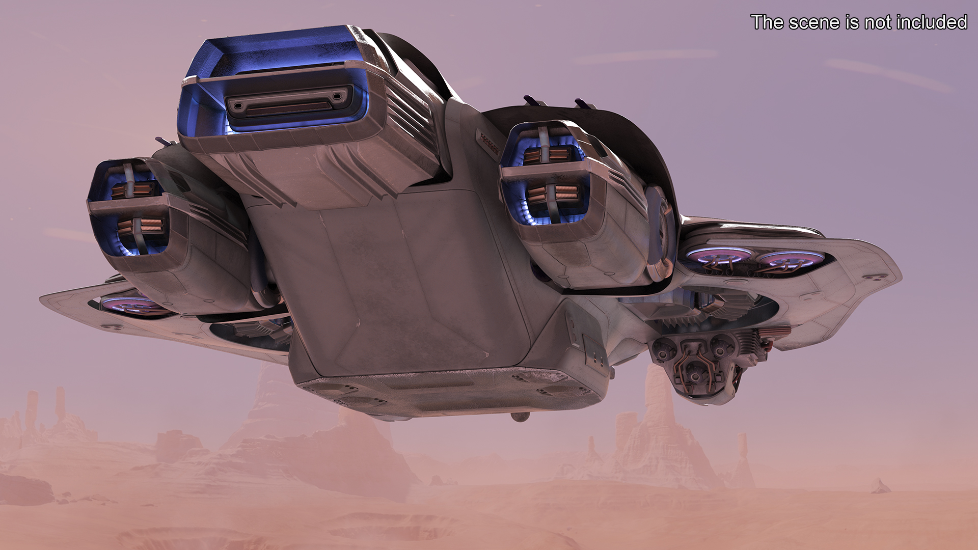 3D Futuristic Sci Fi Dropship Rigged model