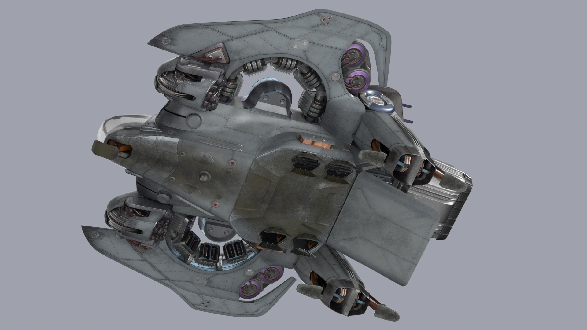 3D Futuristic Sci Fi Dropship Rigged model