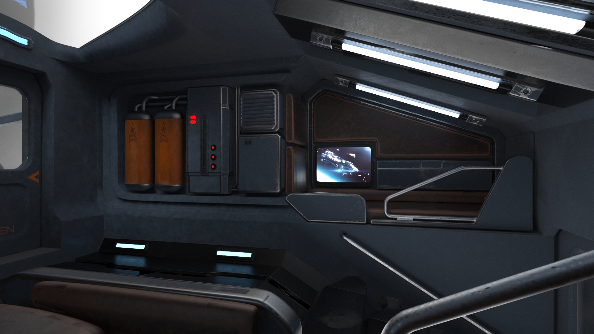 3D Futuristic Sci Fi Dropship Rigged model