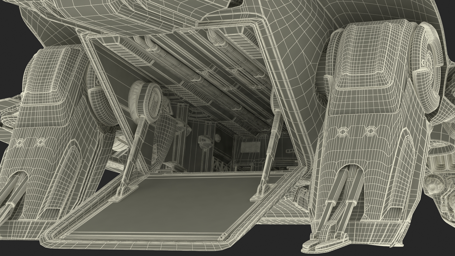 3D Futuristic Sci Fi Dropship Rigged model
