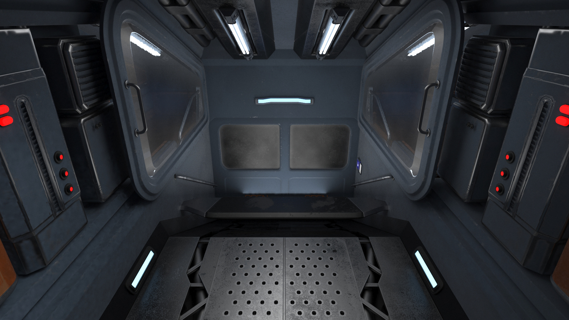 3D Futuristic Sci Fi Dropship Rigged model