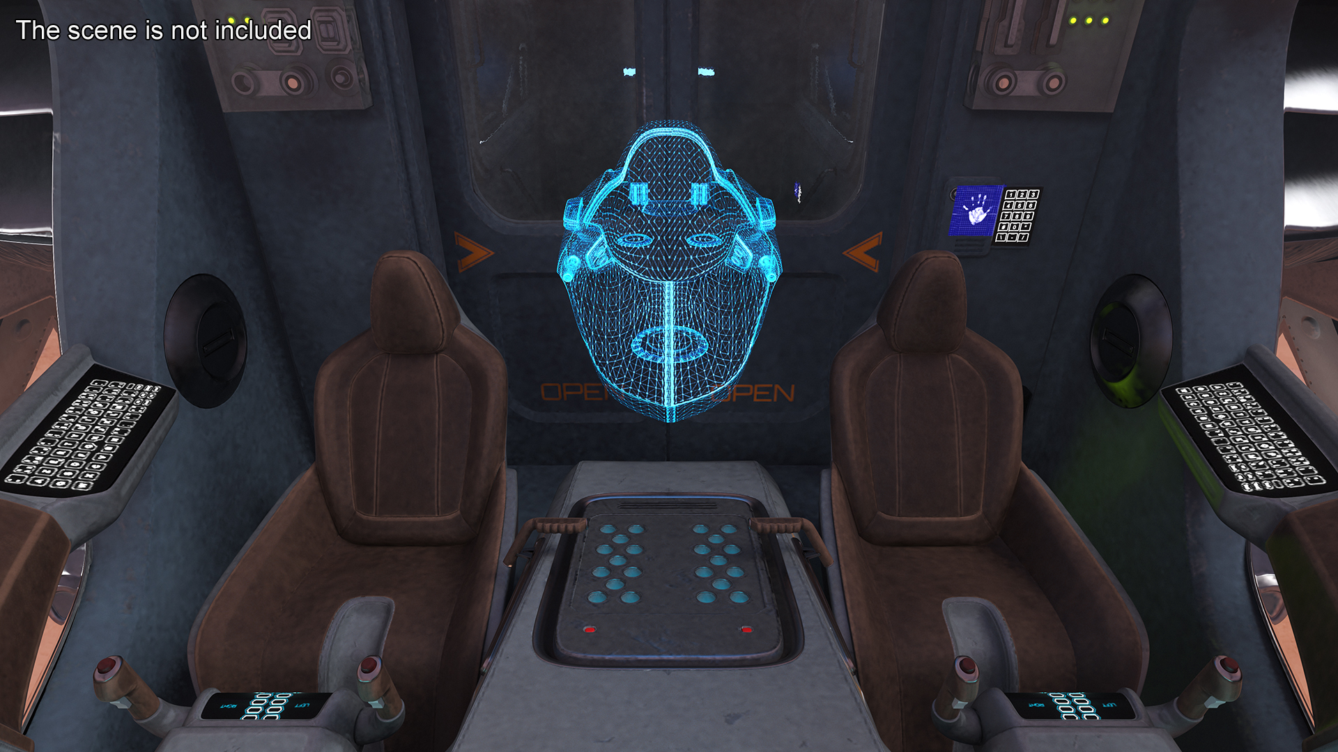 3D Futuristic Sci Fi Dropship Rigged model