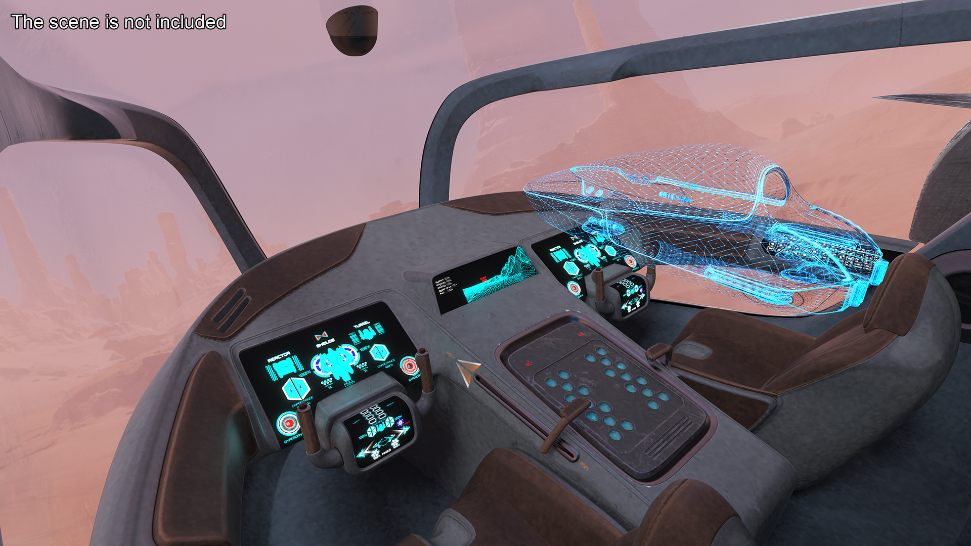3D Futuristic Sci Fi Dropship Rigged model