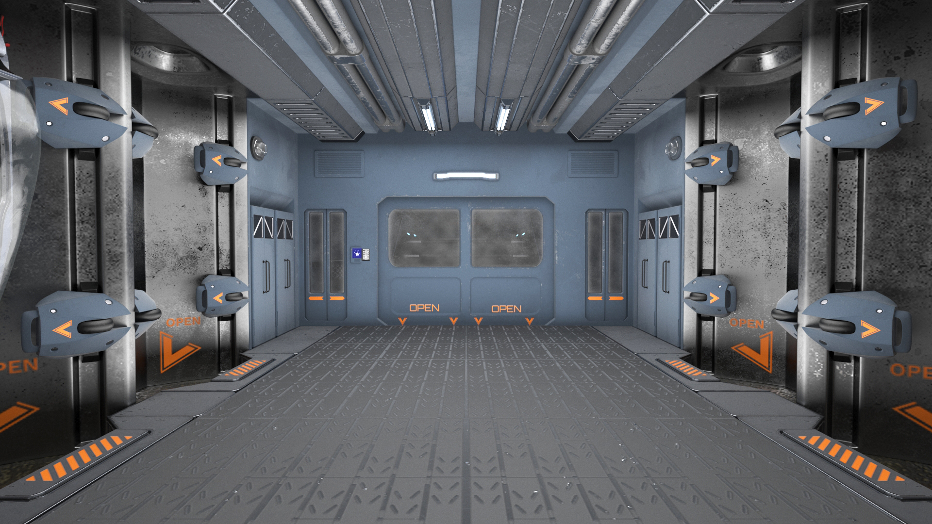 3D Futuristic Sci Fi Dropship Rigged model