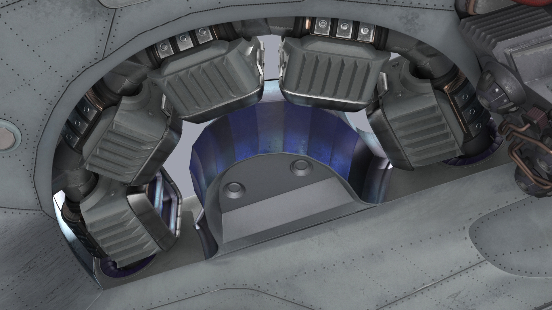 3D Futuristic Sci Fi Dropship Rigged model