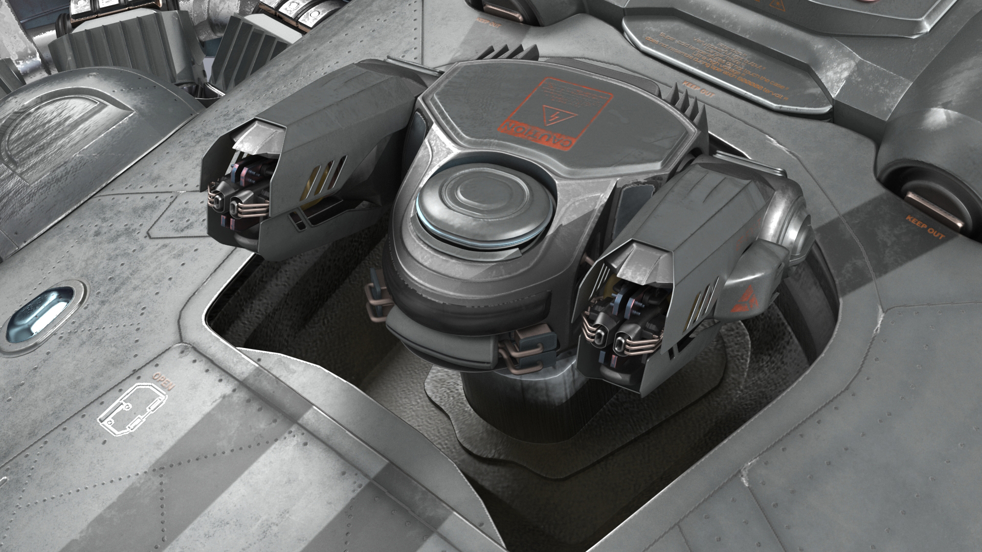 3D Futuristic Sci Fi Dropship Rigged model