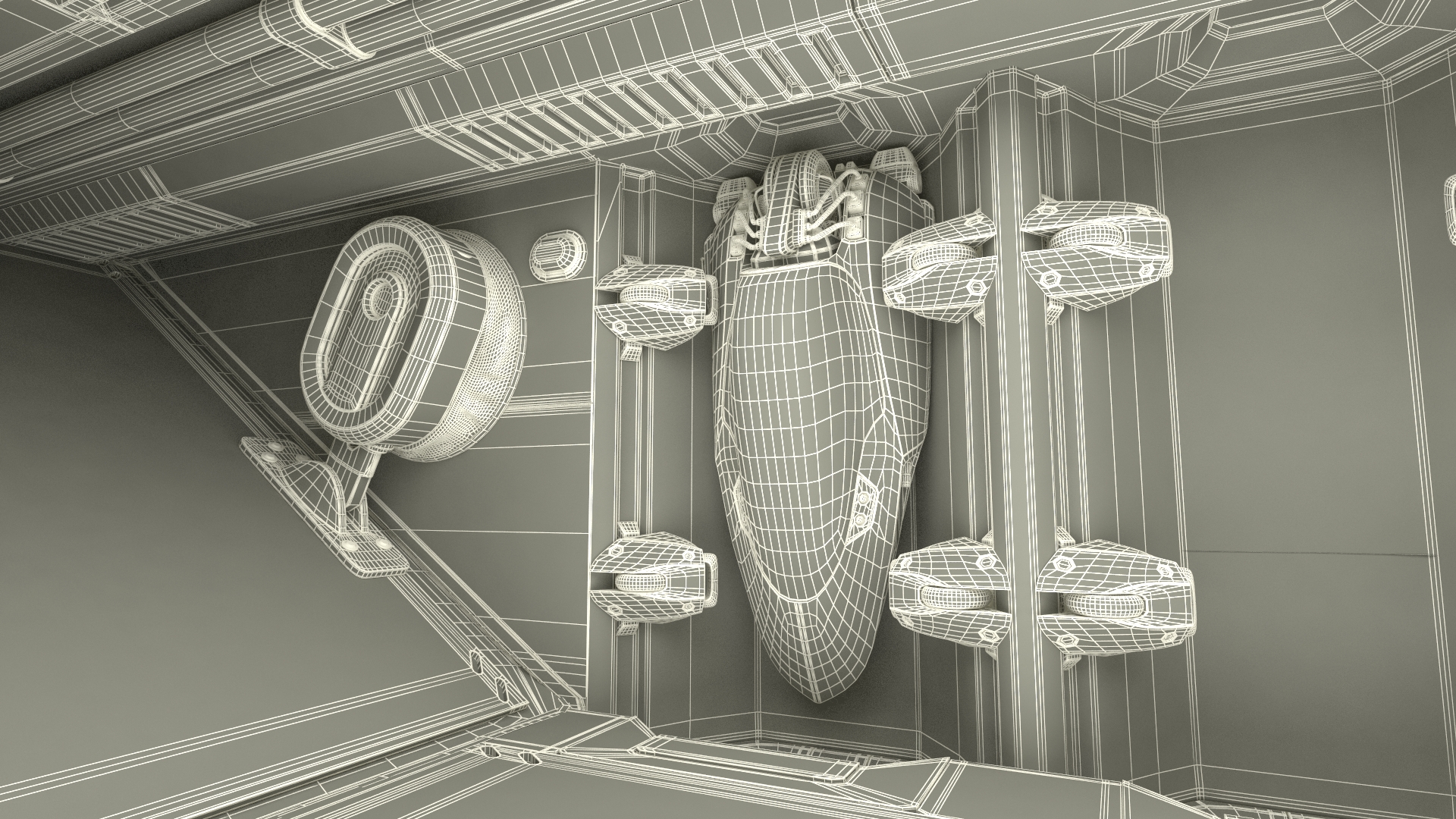 3D Futuristic Sci Fi Dropship Rigged model