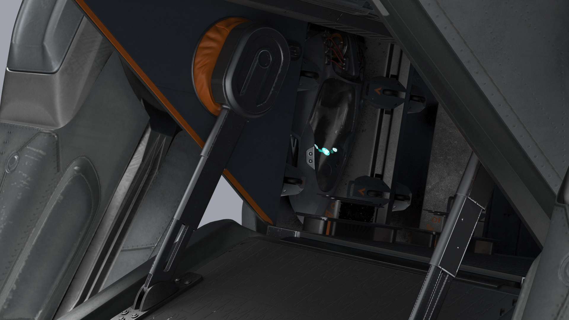 3D Futuristic Sci Fi Dropship Rigged model