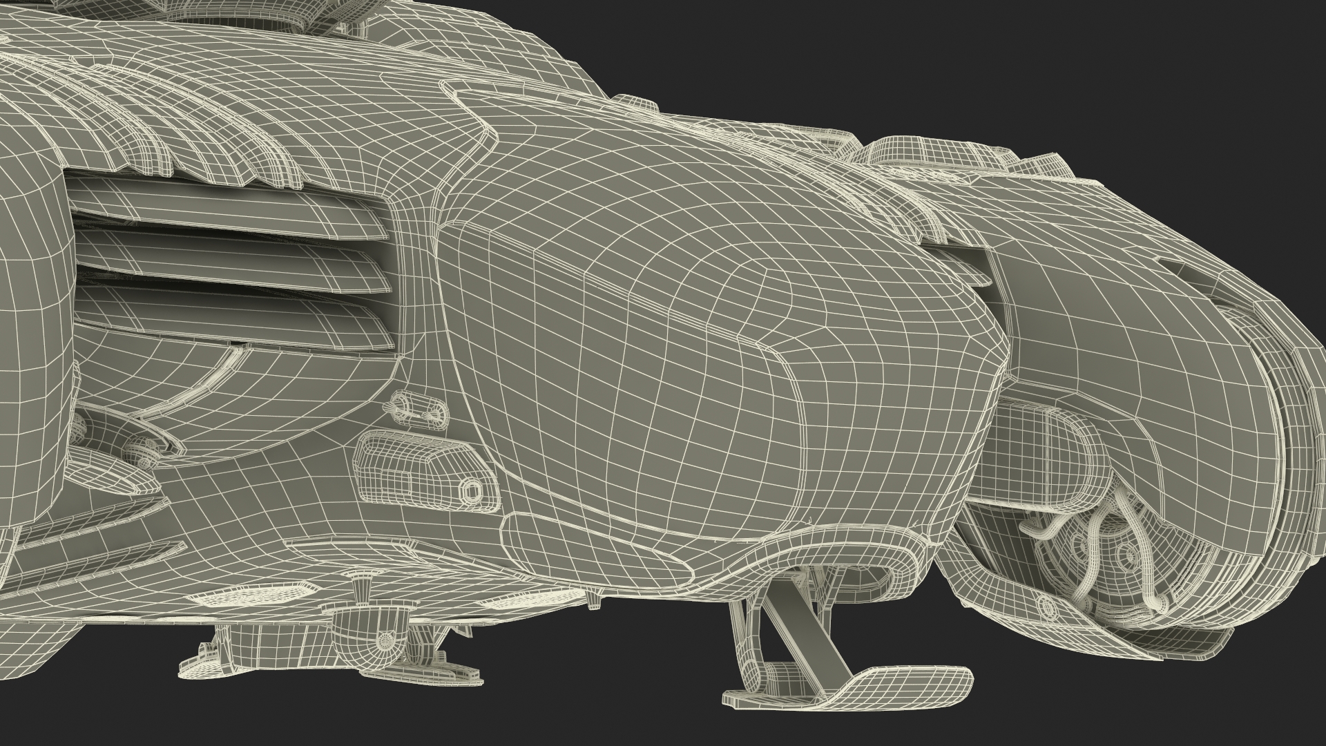 3D Futuristic Sci Fi Dropship Rigged model