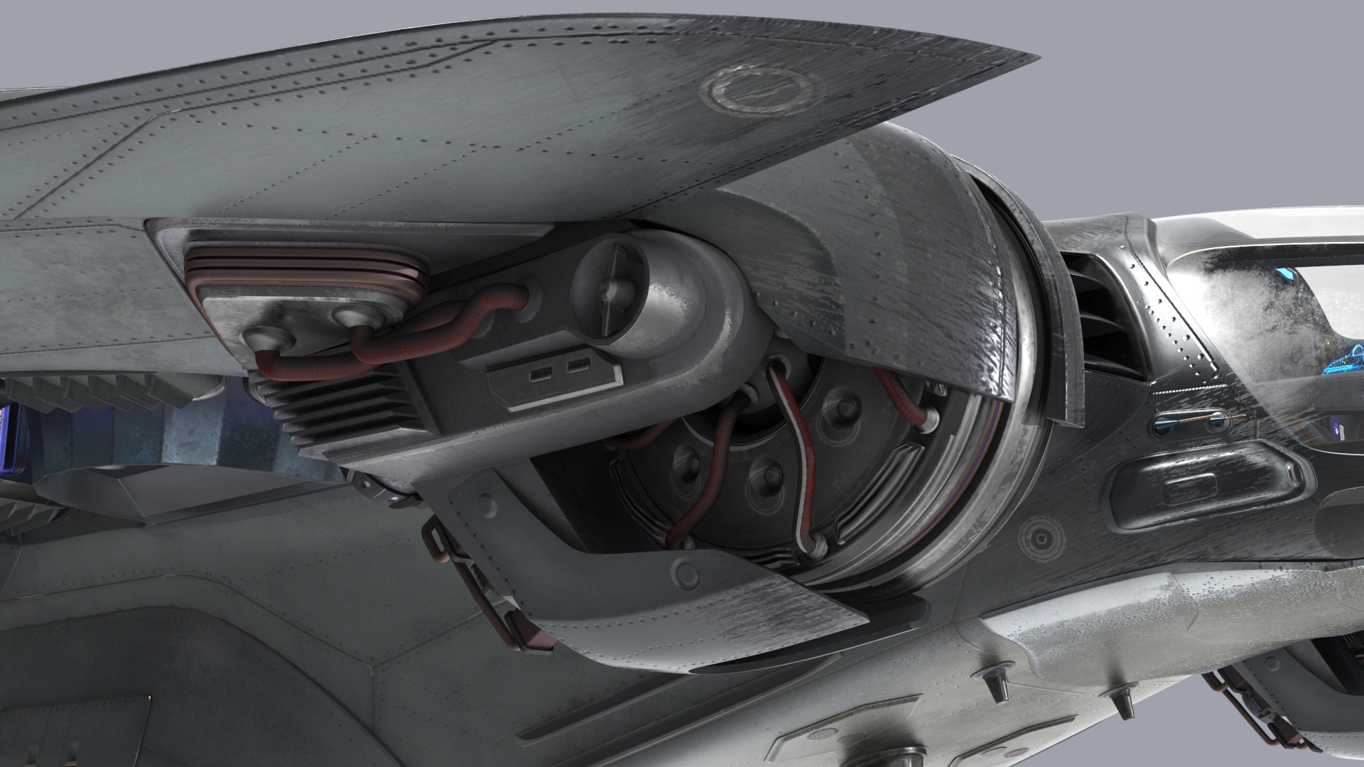 3D Futuristic Sci Fi Dropship Rigged model