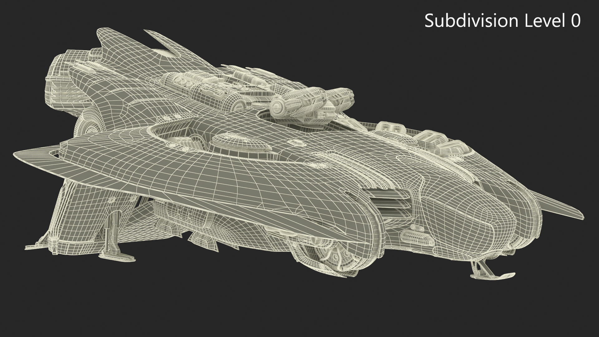 3D Futuristic Sci Fi Dropship Rigged model