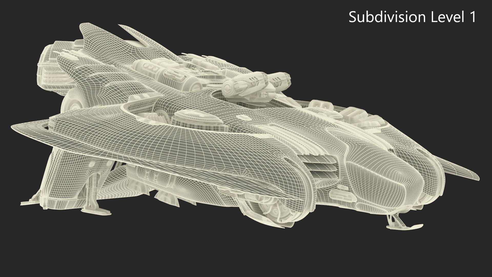 3D Futuristic Sci Fi Dropship Rigged model