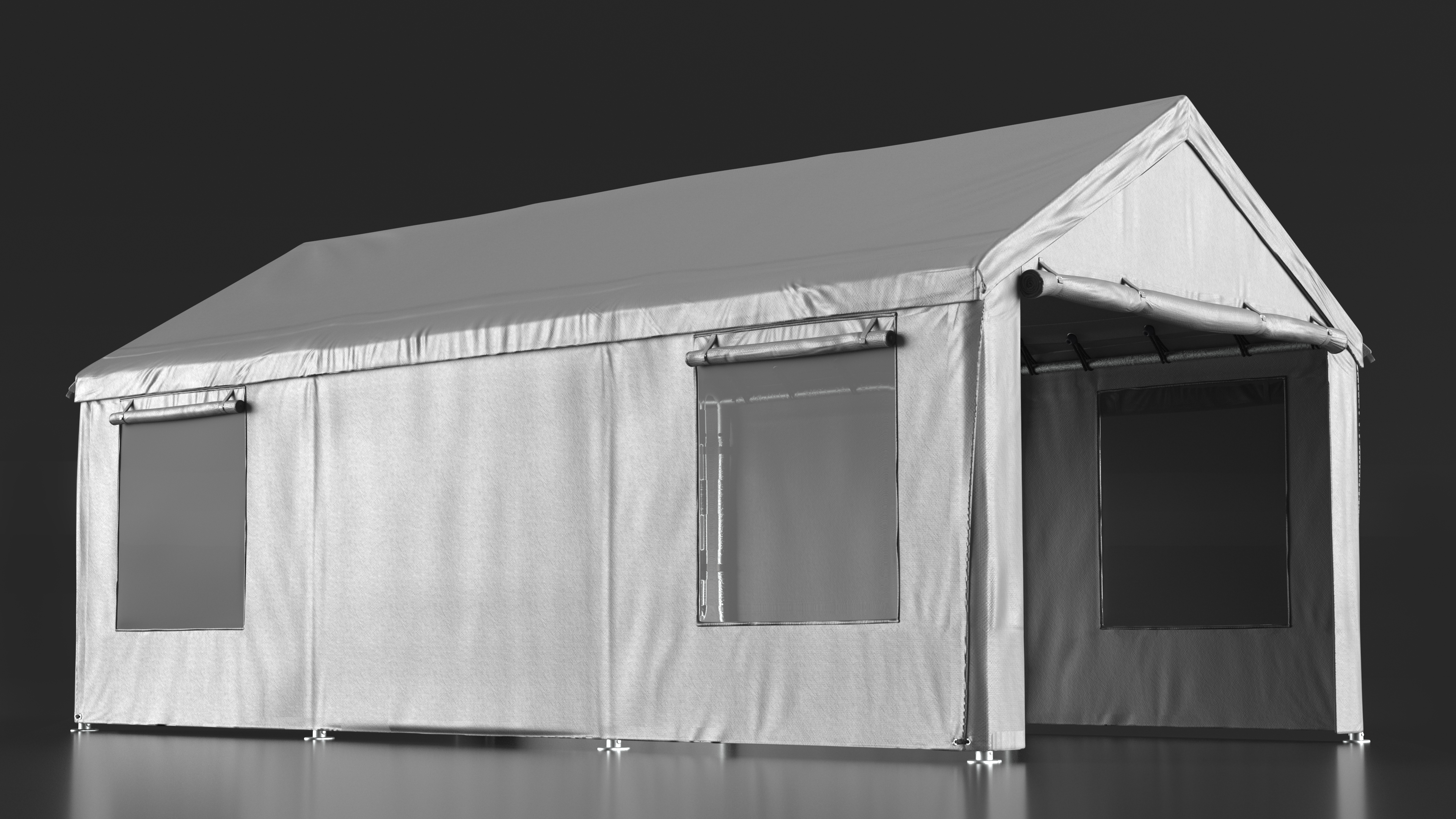 3D Carport Tent Grey Color model